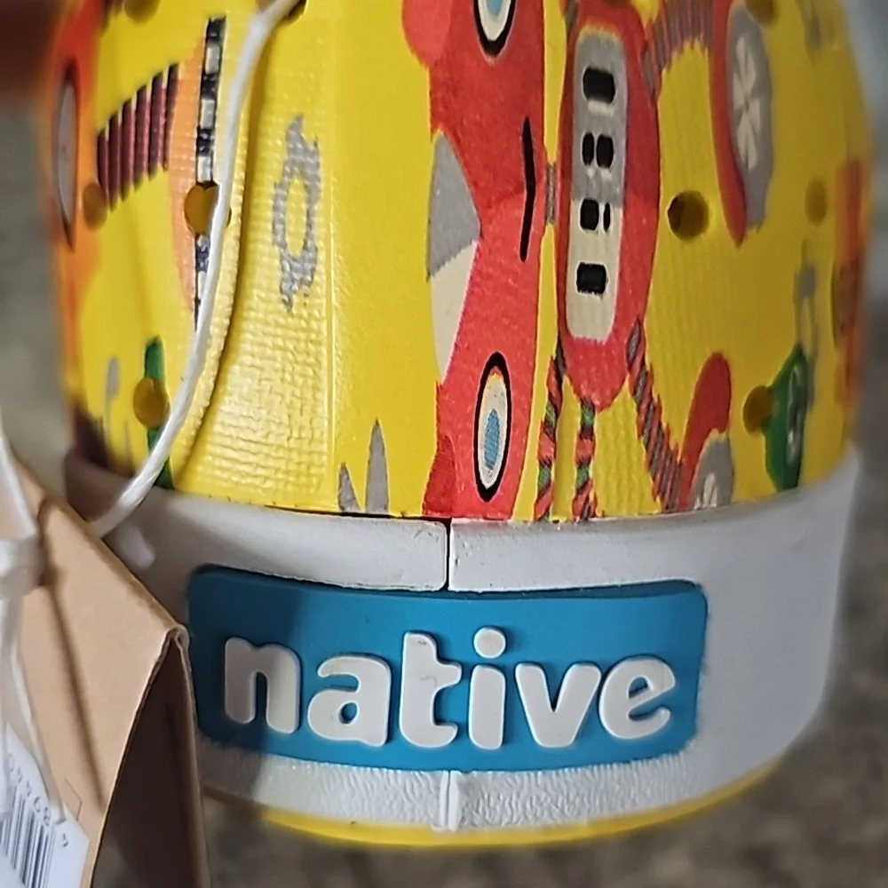 Native Shoes Jefferson Sugarlite Print Juni Crayon Yellow Robuddies
